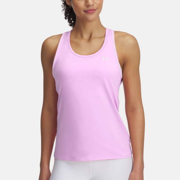 Women`s Tennis Tanks Under Armour Tech Knockout Tank  Pink Dawn/White 13898510669