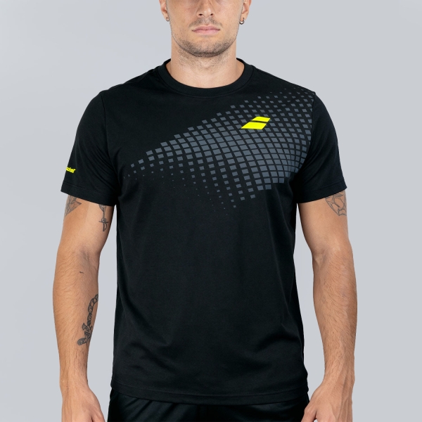 Men's Tennis Shirts Babolat Aero Crew TShirt  Black 4US26441W2000