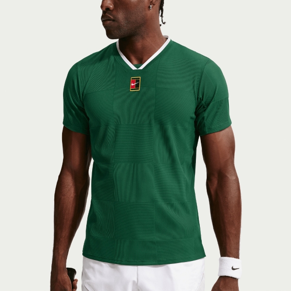 Men's Tennis Shirts Nike Court DriFIT ADV Slam TShirt  Gorge Green/White IB1012341