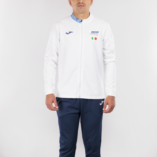 Men's Tennis Suit Joma FITP Pre Game Print Tracksuit  White/Royal/Navy SW10800D2201